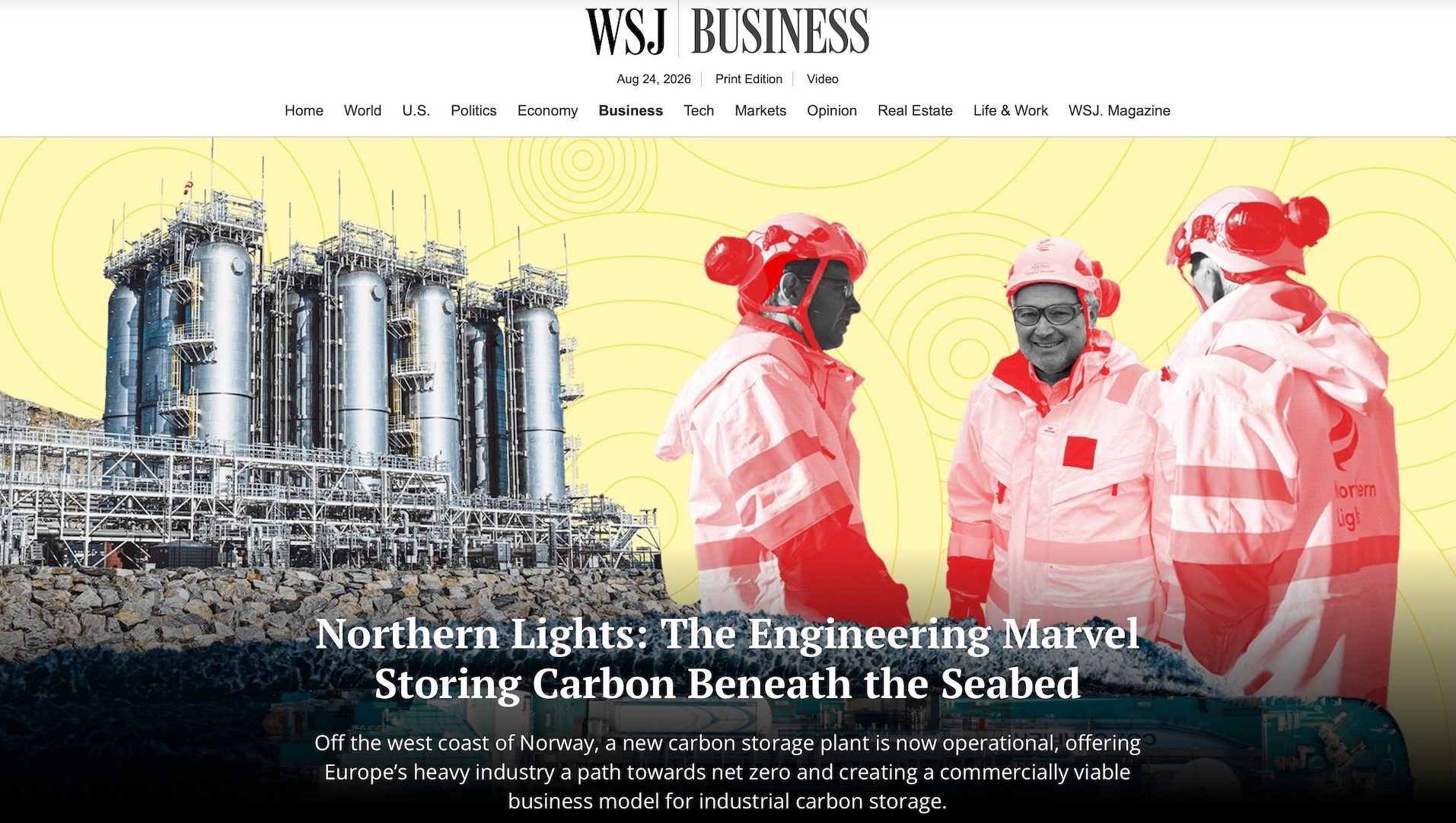WSJ and Shell on its carbon storage project